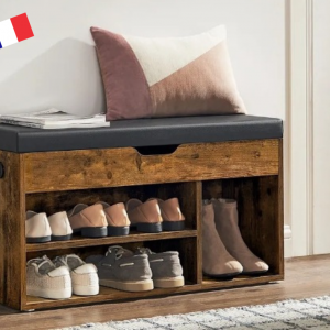Étagères pour un rangement optimal: Banc à chaussures multifonctionnel!
