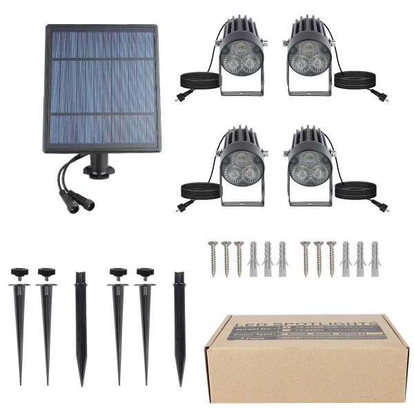 Lampe Solaire LED d'Extérieur Imperméable, Conforme à la Norme IP65, Lumière Blanche Chaude ou Froide, Luminaire Décoratif, Idéal pour un Jardin ou une Pelouse – Image 7