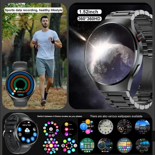 Nouveau Huawei GT4 PRO montre intelligente hommes montre 4 Pro AMOLED HD écran Bluetooth appel GPS NFC fréquence cardiaque étanche SmartWatch 2025 nouveau – Image 3