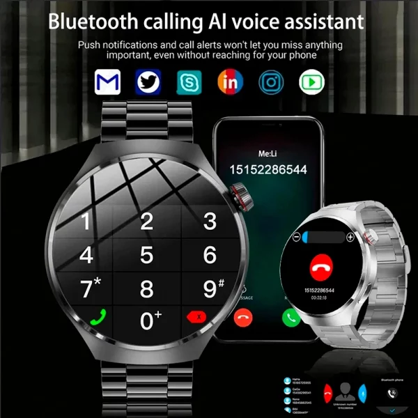 Nouveau Huawei GT4 PRO montre intelligente hommes montre 4 Pro AMOLED HD écran Bluetooth appel GPS NFC fréquence cardiaque étanche SmartWatch 2025 nouveau – Image 2