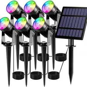 Lampe Solaire LED d'Extérieur Imperméable, Conforme à la Norme IP65, Lumière Blanche Chaude ou Froide, Luminaire Décoratif, Idéal pour un Jardin ou une Pelouse
