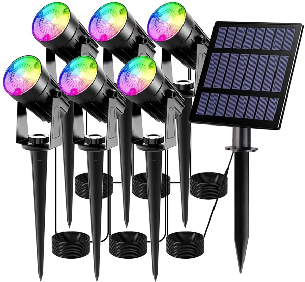 Lampe Solaire LED d'Extérieur Imperméable, Conforme à la Norme IP65, Lumière Blanche Chaude ou Froide, Luminaire Décoratif, Idéal pour un Jardin ou une Pelouse
