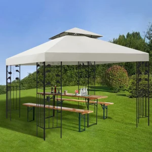 Parasol de jardin extérieur, 3x3m, auvent de belvédère, 118 "x 118", pare-soleil de remplacement