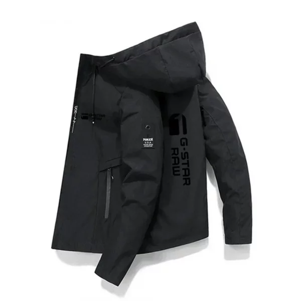 2025mode nouveau printemps/automne veste pour hommes de haute qualité imprimé Sports de plein air à capuche coupe-vent simplicité mode décontracté marque veste – Image 2