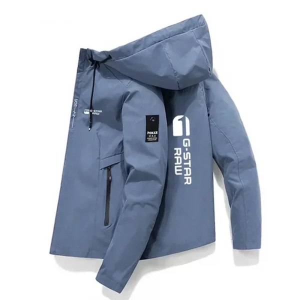 2025mode nouveau printemps/automne veste pour hommes de haute qualité imprimé Sports de plein air à capuche coupe-vent simplicité mode décontracté marque veste – Image 5