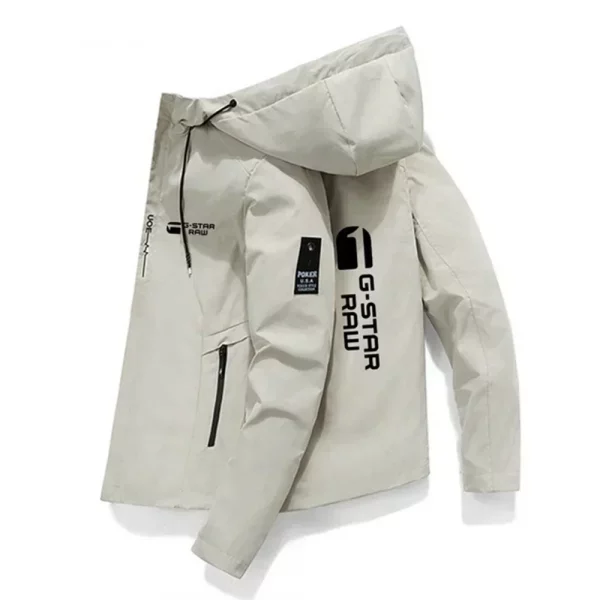 2025mode nouveau printemps/automne veste pour hommes de haute qualité imprimé Sports de plein air à capuche coupe-vent simplicité mode décontracté marque veste – Image 4