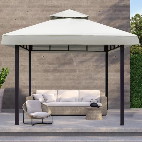 Parasol de jardin extérieur, 3x3m, auvent de belvédère, 118 "x 118", pare-soleil de remplacement – Image 3