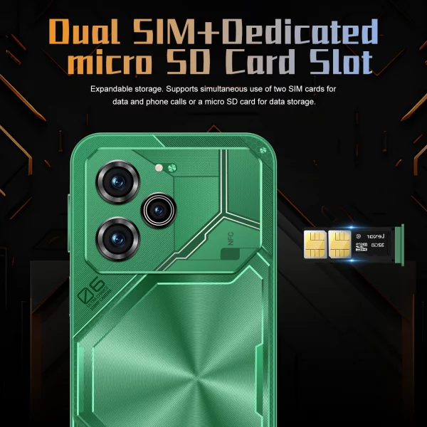 Nouveau smartphone Pova 6 Pro déverrouille l'écran haute définition avec un double analogique 7.3 pouces 22 Go + 2 To 5G Celulares Android 14 8000 mAh – Image 5
