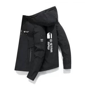 2025mode nouveau printemps/automne veste pour hommes de haute qualité imprimé Sports de plein air à capuche coupe-vent simplicité mode décontracté marque veste