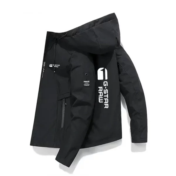 2025mode nouveau printemps/automne veste pour hommes de haute qualité imprimé Sports de plein air à capuche coupe-vent simplicité mode décontracté marque veste
