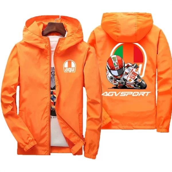 2025 printemps et automne personnalité Style nouveau coupe-vent à capuche manteau de sport vestes à glissière en plein air voyage mode hommes vêtements – Image 2