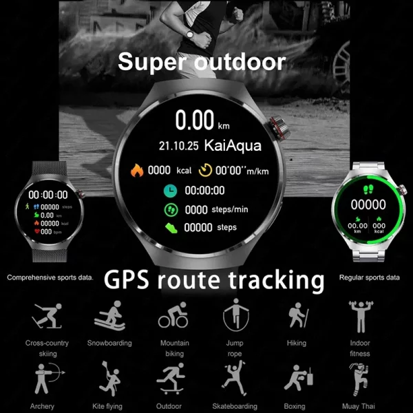 Nouveau Huawei GT4 PRO montre intelligente hommes montre 4 Pro AMOLED HD écran Bluetooth appel GPS NFC fréquence cardiaque étanche SmartWatch 2025 nouveau – Image 5