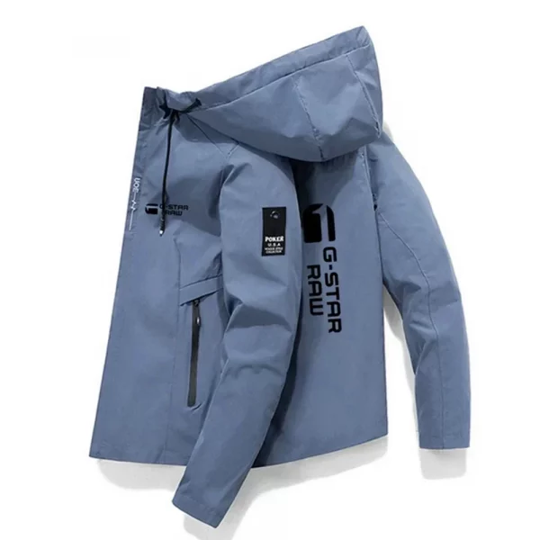 2025mode nouveau printemps/automne veste pour hommes de haute qualité imprimé Sports de plein air à capuche coupe-vent simplicité mode décontracté marque veste – Image 6