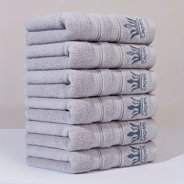 Ensemble de 6 serviettes 34x72 cms épaissies pour une utilisation domestique luxueuse dans la salle de bain – Image 4