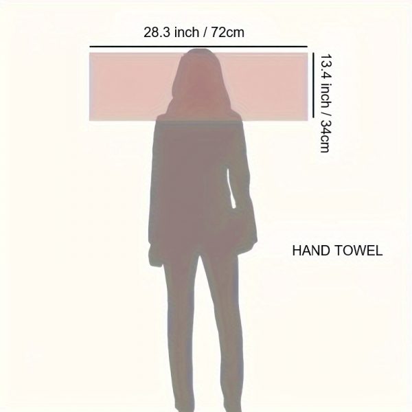 Ensemble de 6 serviettes 34x72 cms épaissies pour une utilisation domestique luxueuse dans la salle de bain – Image 6