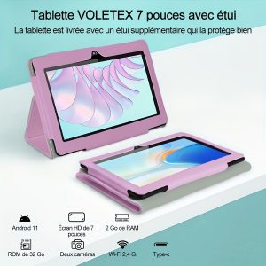 Découvrez la Tablette 17.78 cm avec 2 Go de RAM et 32 Go de ROM sous Android 11