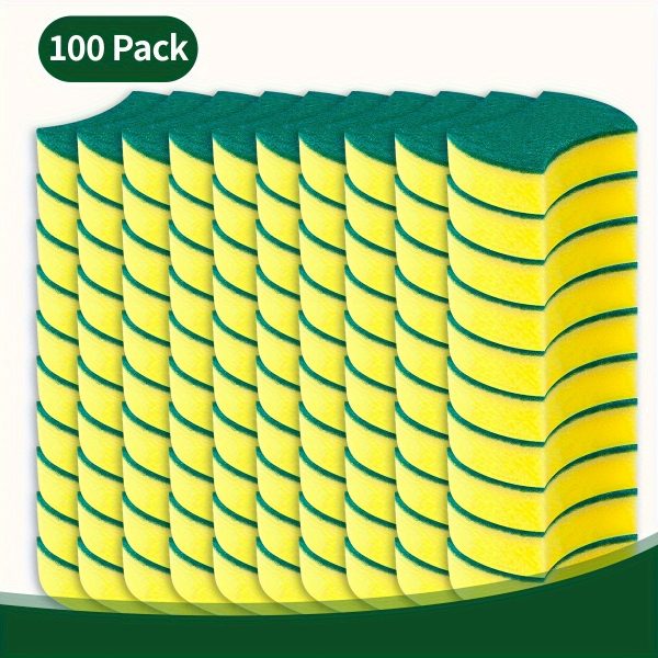 100 pièces, Éponge de nettoyage multi-usage – Image 2