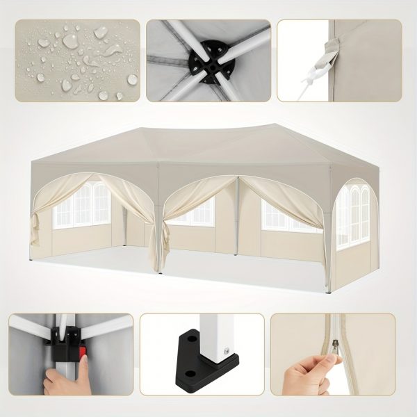 Pergola Extérieure 3x6m -  La Tente d'Ombrage Étanche pour vos Fêtes en Plein Air – Image 4