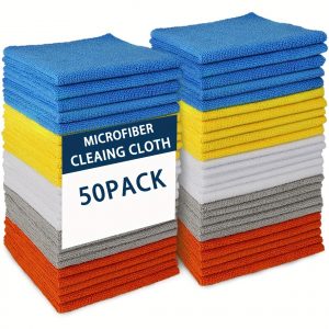 Nettoyage écologique avec des chiffons réutilisables en microfibre - 50 pcs - lot