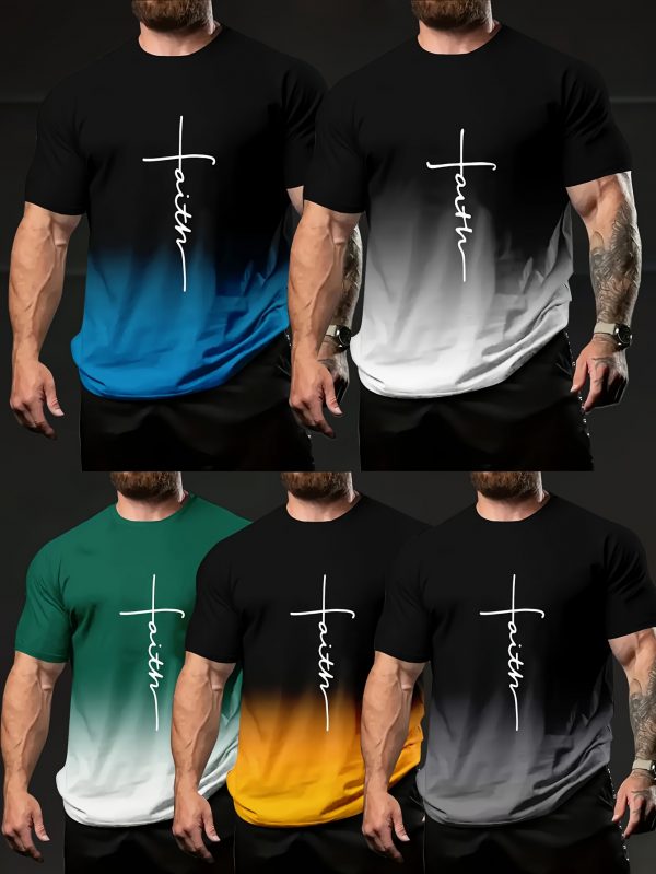 Adoptez le Look Parfait avec cet Ensemble de T-shirts Dégradés