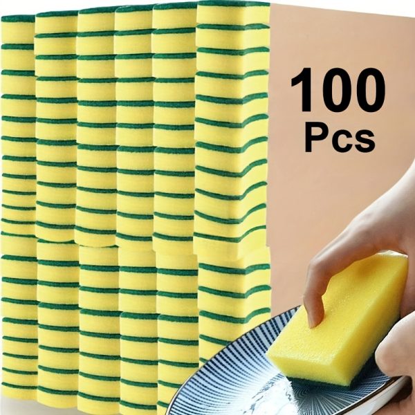 100 pièces, Éponge de nettoyage multi-usage