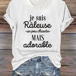 T-shirt Lettres Imprimées: Le Look Estival Parfait pour les Femmes!