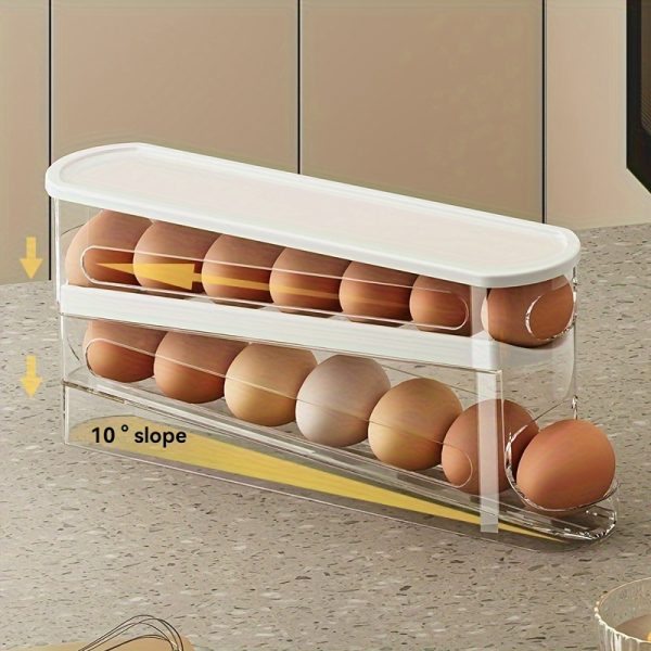 Boîte de Rangement pour Œufs: Économisez de l'Espace avec Style dans Votre Cuisine - 1 pièce – Image 2