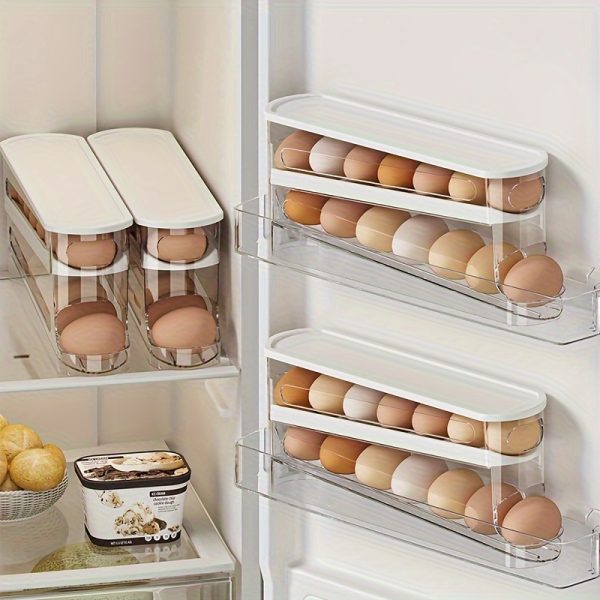 Boîte de Rangement pour Œufs: Économisez de l'Espace avec Style dans Votre Cuisine - 1 pièce – Image 4