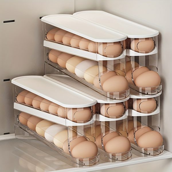 Boîte de Rangement pour Œufs: Économisez de l'Espace avec Style dans Votre Cuisine - 1 pièce – Image 5