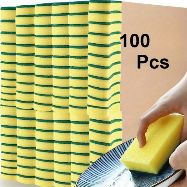 100 pièces, Éponge de nettoyage multi-usage – Image 5