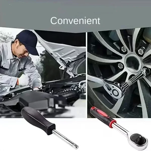 Découvrez l'ensemble à cliquet 46 pièces : l'indispensable pour votre trousse à outils de voiture! – Image 4