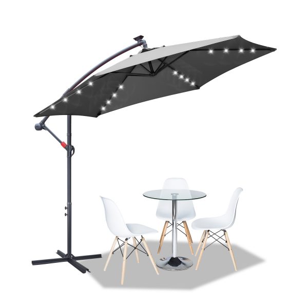 Éblouissant! Le Parasol avec Lumière et Support: Idéal pour les Soirées d'Été – Image 2