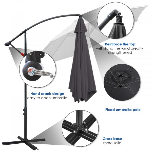 Éblouissant! Le Parasol avec Lumière et Support: Idéal pour les Soirées d'Été – Image 4