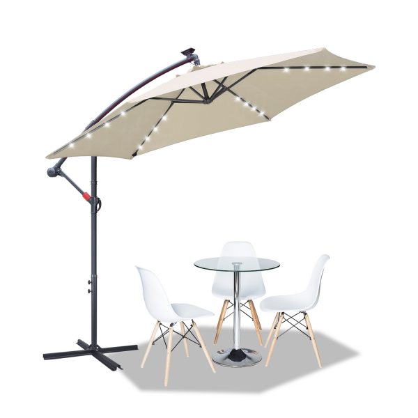 Éblouissant! Le Parasol avec Lumière et Support: Idéal pour les Soirées d'Été – Image 9