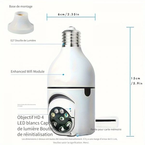 2 PCS - Suivi et détection de mouvement : la technologie qui veille sur vous, même la nuit – Image 2