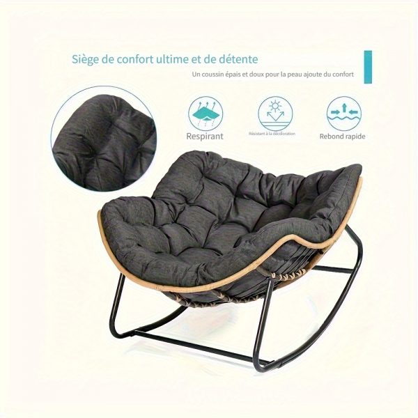 Découvrez la Chaise Longue Idéale : Confort et Design Ergonomique en Rotin – Image 2