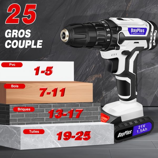 Équipez-vous pour le bricolage : 29 accessoires avec la perceuse - visseuse électrique 45Nm – Image 10