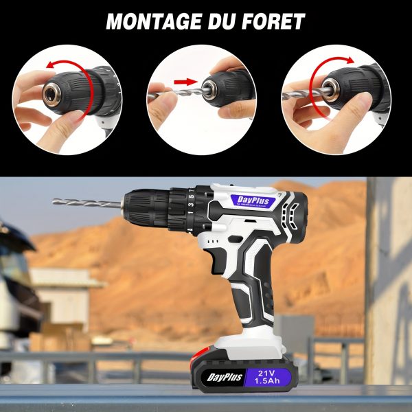 Équipez-vous pour le bricolage : 29 accessoires avec la perceuse - visseuse électrique 45Nm – Image 7