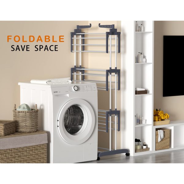 Découvrez le Grand Étendoir à Linge Pliable : Un Must-Have pour Tous vos Vêtements – Image 7