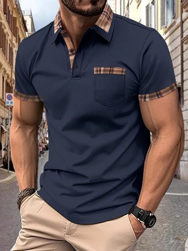 Découvrez la Chemise Polo Parfaite pour l'Été : Élégance Décontractée avec Détail à Carreaux – Image 3