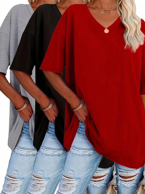 3 T-Shirts Décontractés Indispensables pour Femmes : Style et Confort à Petit Prix – Image 3