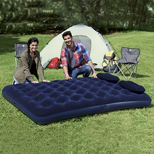 Emportez le luxe avec vous : Lit d'air épais et pompe incluse pour vos escapades – Image 6