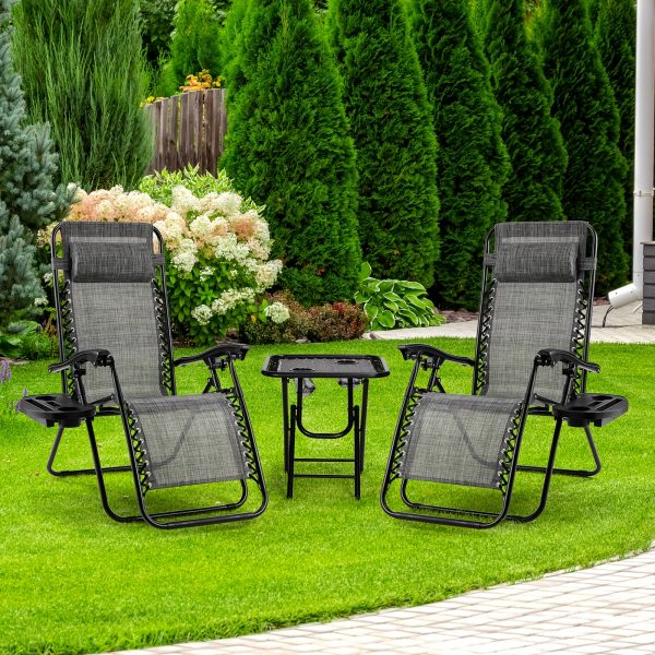 Les 2 chaises de jardin + table idéales : alliez style et fonctionnalité avec porte-gobelet intégré – Image 6