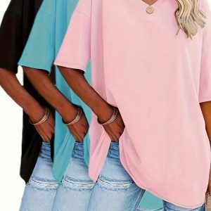 3 T-Shirts Décontractés Indispensables pour Femmes : Style et Confort à Petit Prix