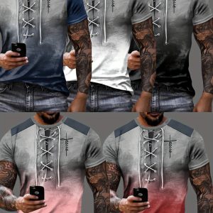 Ces T-shirts en polyester 3D sont la tendance estivale à ne pas manquer ! 5pcs