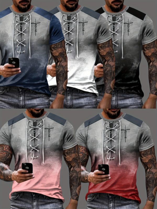 Ces T-shirts en polyester 3D sont la tendance estivale à ne pas manquer ! 5pcs