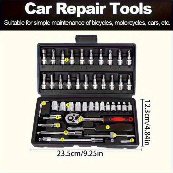 216 pcs - Découvrez la boîte à outils ultime pour réparer voitures, motos et vélos sans batterie – Image 7
