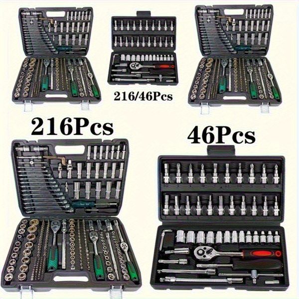 216 pcs - Découvrez la boîte à outils ultime pour réparer voitures, motos et vélos sans batterie – Image 5