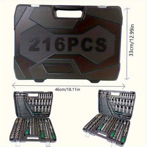 216 pcs - Découvrez la boîte à outils ultime pour réparer voitures, motos et vélos sans batterie – Image 3