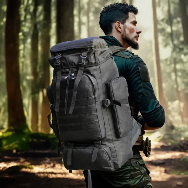 "Découvrez le Sac à Dos Militaire 100L : Le Meilleur Compagnon pour vos Aventures Outdoor – Image 4